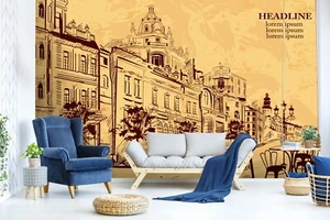 3D Building Painting ZHU2338 Wallpaper Wall Mural Removable Self-adhesive Zoe - Picture 1 of 5