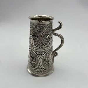 Double Ended Cocktail Jigger Measuring Cup Cobra Serpent Handle Sterling Silver - Picture 1 of 16