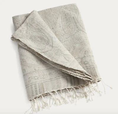 "Manta Ralph Lauren Sonoma Valley PAULINA - NUEVA CON ETIQUETAS - Sage Paisley 54 x 72""" Foto 1 de 4