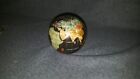 World Globe 3" Paperweight Inlaid Semi-Precious Stones Desk Kalifano Gemstones