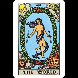 Carta del Tarot Letrero de Metal 8x12 World Waite Smith Baraja Mujer Baile Bastón Leo Tauro - Imagen 1 de 2