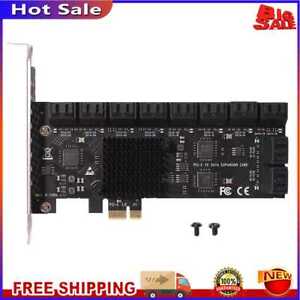 20 Port PCIE Expansion Card PCIe SATA 3.0 Controller Adapter 6Gbps for Desktop