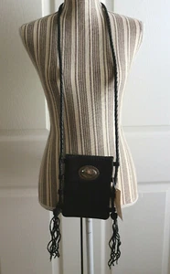 Leddys Leather Western Pouch Boho Body Bag 5x7 Fringes Silver Stamp $170 USD - Picture 1 of 5