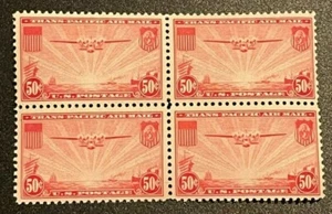 Scott#: C22 - Century of Progress -Trans/Pacific 50c - Block of 4 MNH OG - Lot 1 - Picture 1 of 2