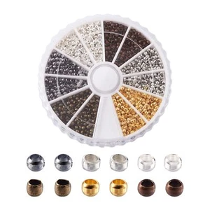 3300 Pcs Round Crimp Beads Jewelry Making Spacer Beads for DIY Bracelet Earring - Picture 1 of 7