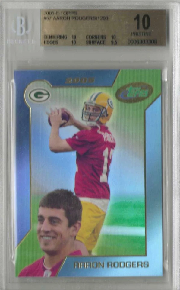 2005 Aaron Rodgers eTopps Refractor RC- BGS 10 Pristine... Only 1200 made - Image 1 of 1