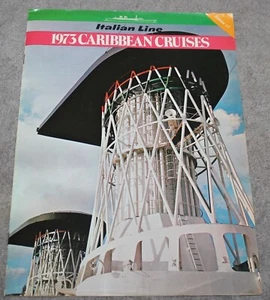 BROCHURE CATALOGO CROCIERE VINTAGE 1973 ITALIAN LINE CON PREZZI COMPLETI - Foto 1 di 6
