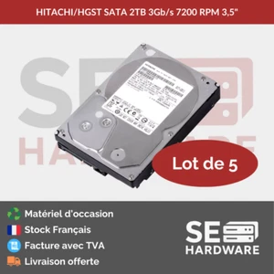 HDD Disque dur SATA 2 TB - Lot de 5 - Grade Datacenter/Enterprise - Occasion - Imagen 1 de 2