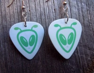 Alien Guitar Pick Earrings - Picture 1 of 2