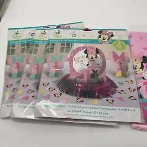 3 Minnie Mouse Fun To Be One Disney Kids 1st Birthday Party Table Decorating Kit - Picture 1 of 2