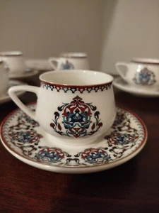 Karaca Nakkaş 10-Piece Porcelain Espresso Turkish Coffee Cup Set for 5 People - Picture 1 of 24
