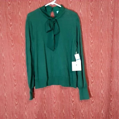 Blusa Ce Nordstrom Holiday Affair verde gola redonda/botão manga longa tamanho XL - Imagem 1 de 4