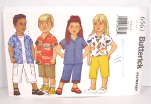 Butterick 6561 Fast & Easy Shirt, Shorts & Pants Boys' & Girls' 2-5 Pattern Used - Picture 1 of 3