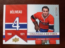 2008-09 UD MONTREAL CANADIENS CENTENNIAL  #275 Jean Beliveau Parallel 017/100