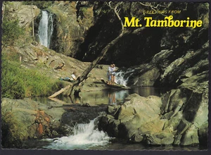 Tarjeta postal Cedar Creek Waterfall Mt Tamborine QLD Australia Nu-Color-Vue como nueva - Imagen 1 de 2