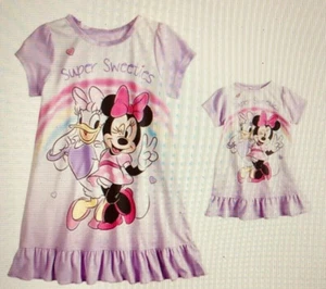 Disney's Minnie Mouse & Daffy Duck Toddler Girl Night Gown & Doll Gown Set 4T - Picture 1 of 3