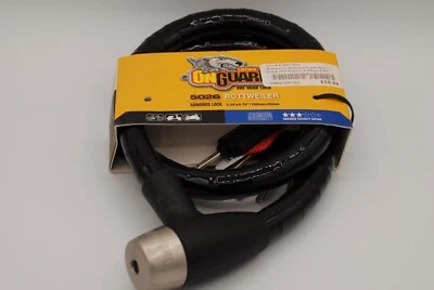 On Guard 20mm Bike Lock 3 1/3 ft length Rottweiler 5026 - Image 1 of 2