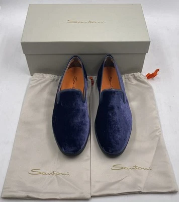 Mocassim de veludo SANTONI SMOOTH-NVLU65 AZUL MASCULINO EUA 8 REINO UNIDO 7 MGAR18983OOTKNVLUS65 - Imagem 1 de 4
