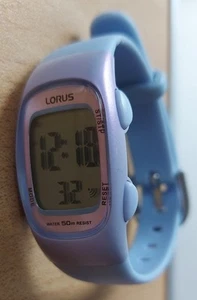 LADIES / TEENS LORUS LCD WATCH (Z001-X004, VIOLET) *VGC, CLEAN, NEW BATTERY* - Picture 1 of 8