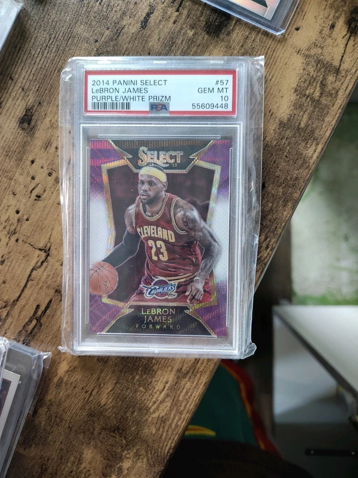 2014-15 Panini Select - Concourse LeBron James #57 Purple & White Prizm - Image 1 of 1