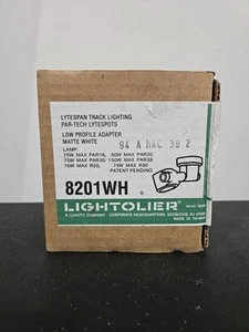 Lightolier 8201WH Lytespan Schienenbeleuchtung, Par-Tech Low Profile Adapter weiß - Bild 1 von 6