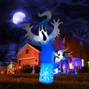 Halloween Deko aufblasbar 2,4 m Outdoor Geist Figur für Garten Terrasse Party - Bild 1 von 8
