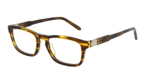 Spine SP1021 474 Striped Brown Square Eyeglasses Plastic Frame 50-19-145 - Picture 1 of 1