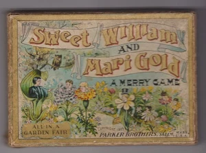 Vintage Parker Brothers Card Game Sweet William & Marigold Merry Game RARE 1897 - Picture 1 of 7