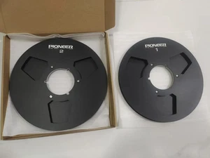 One Pair 10.5'' Black Pioneer Tape reel High Quality Aluminum Take Up Reel - Picture 1 of 6