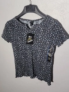 Art Class Girl's Size L (10/12) T-Shirt Black Floral - Picture 1 of 1