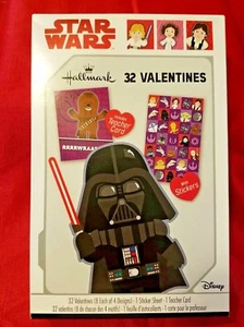 Hallmark Star Wars Last Jedi 32 Valentines With Stickers - Picture 1 of 2