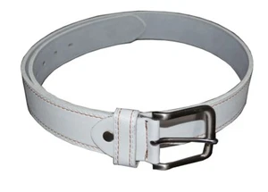 Cinturón de cuero Nayt blanco - Imagen 1 de 1