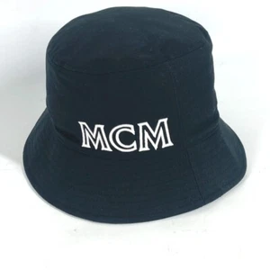 MCM hat hat bucket hat bob hat logo Bicolor hat cotton Black/White - Picture 1 of 10