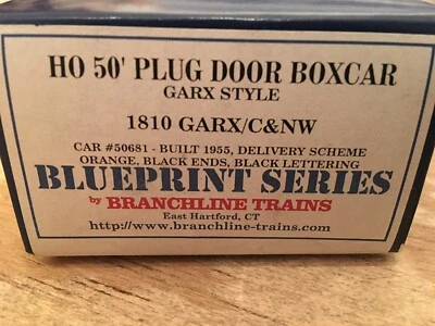 HO Branchline 1810 C&NW Chicago Northwestern 50’ Plug Door Boxcar Kit GARX 50681 - Image 1 of 4