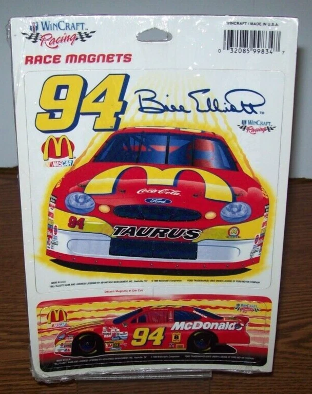 BILL ELLIOTT #94 MCDONALDS WINCRAFT 2 PACK 3X5 MAGNETS BRAND NEW!!!!! - Image 1 of 1