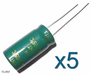 5x condensateur 6.3V 3300uF / Radial Electrolytic Aluminium Capacitor 20x10mm - Foto 1 di 2