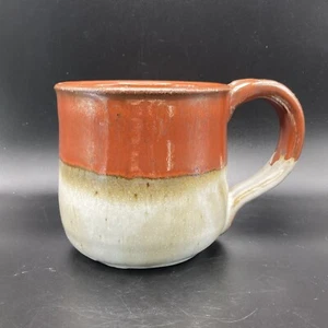 Art Pottery Drip Glaze Stoneware Mug 3.5” Tall 3.5” Diameter, Signed - Picture 1 of 9
