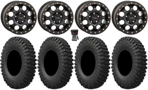 System 3 SB-7 15" Wheels Bk 6+1 35" MotoCrusher Tires Ranger 1500 & Xpedition - Picture 1 of 4