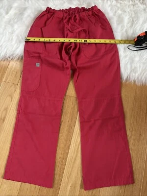 Pantalones Médicos Mujer Rojo Medical Elastizados Cintura Parte Inferior Pequeños Foto 1 de 4