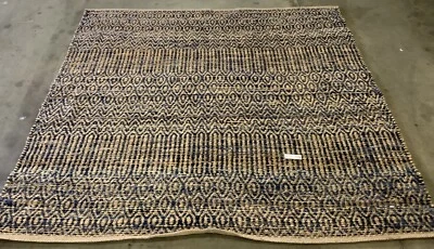 NAVY / NATURAL 6'-0" x 6'-0" Back Stain Rug Reduced Price 1172669653 CAP309N-6SQ - Image 1 of 3