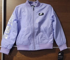 NIKE Bomber unisex Jacket Kids Lightweight Purple Agate size 5 - Picture 1 of 9