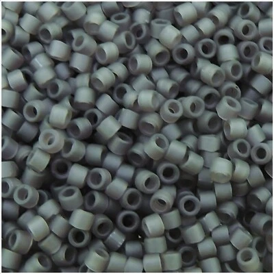 DB2409 Miyuki Delica Cuentas Semilla Tamaño 11/0 Mate Opaco Carbón Tubo 7GM Foto 1 de 4