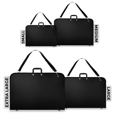 ART WORK PICTURE PAINTING FOLDER BAG WATER PROOF PORTFOLIO DESIGN BLACK 4 SIZES - Image 1 of 4