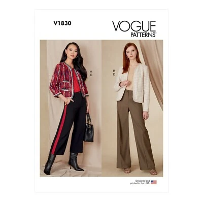 Vogue Schnittmuster V1830 - Hose und Jacke - Hosenanzug - Kombination - Bild 1 von 4