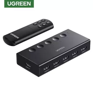 UGREEN HDMI Switch 5 in 1 Out 4K@60Hz, HDMI Splitter with Remote 5 Port HDMI - Picture 1 of 6