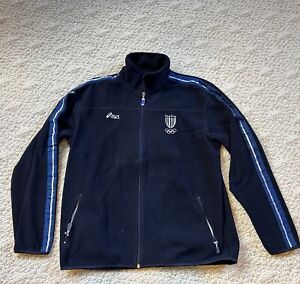 Asics Olympic Team Italia Dark Blue Zip -up Jacket Size XL