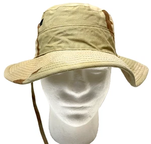 Atlas Headwear Youth Desert Camouflage Sun Bucket Hat Chin Cord Size 6.75 in - Picture 1 of 7