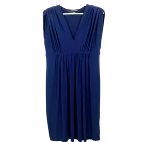 Norma Kamali - Damen Kleid dunkelblau XXL VNeck ärmellos mittellang - Bild 1 von 8