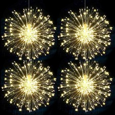 Ghirlanda luminosa con 120 LED Starburst ghirlande a batteria 4 Pack