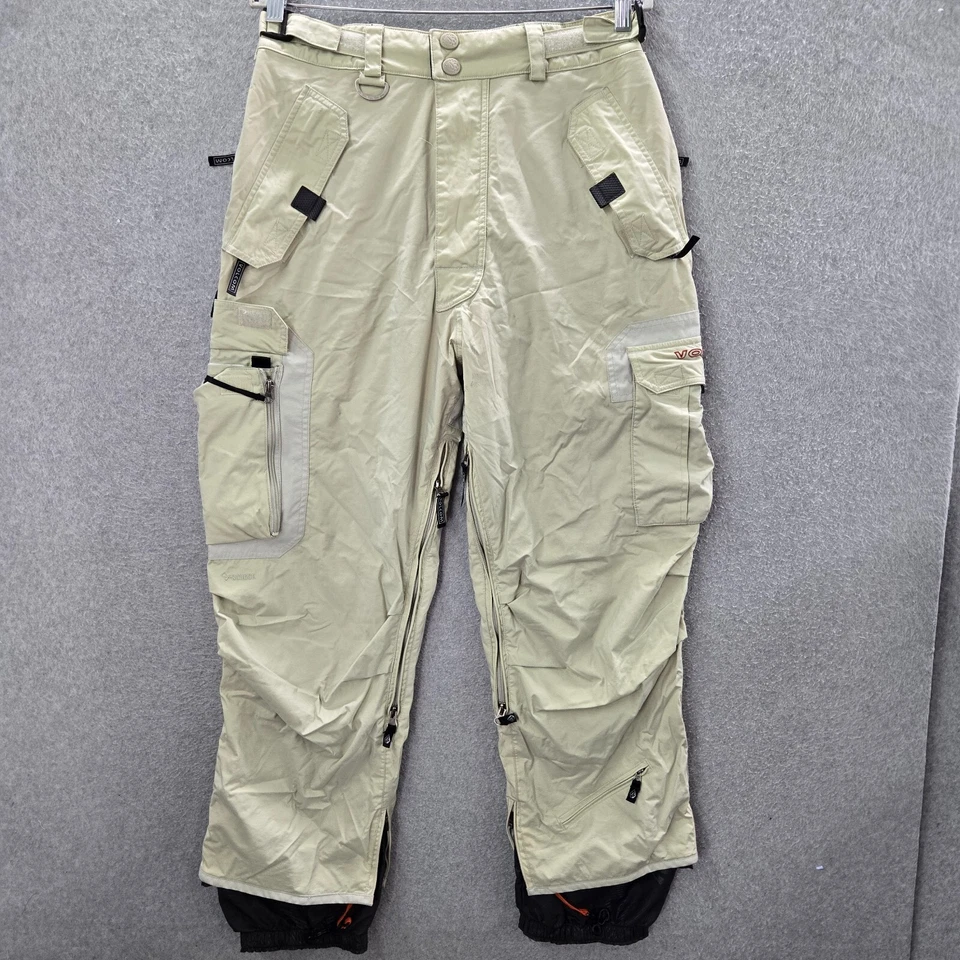 Volcom Hombres Ropa Activa Pantalones S Beige Snowboard Esquí Línea V 30 en Entrepierna LEER Foto 1 de 4